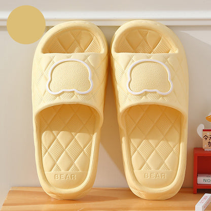 Rhombus Design Bear Slippers