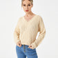 Stretch Casual V-Neck Sweater