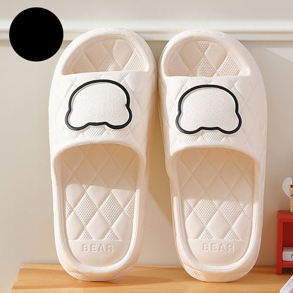 Rhombus Design Bear Slippers