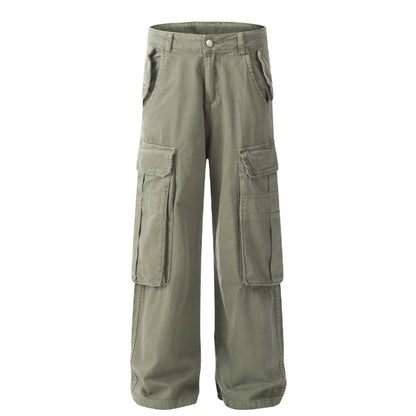 Multi-pocket Design Army Green Cargo Pants