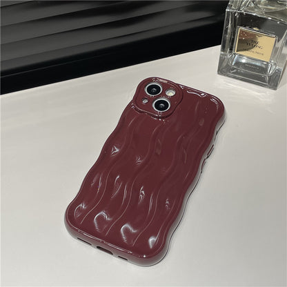 Solid-color Water Ripple Mobile Phone Case