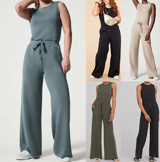 Solid Color Jumpsuit