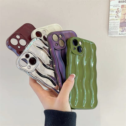 Solid-color Water Ripple Mobile Phone Case