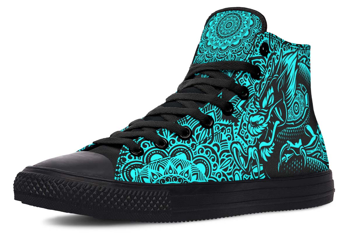 Print High-Top Canvas Shoes