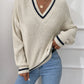 Casual Long Sleeve Striped Pullover Sweater