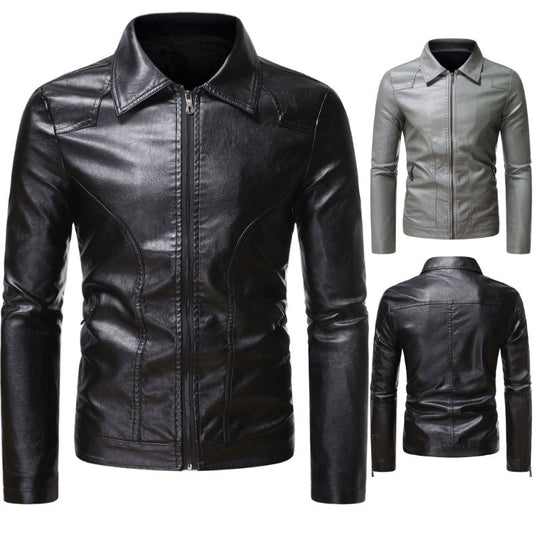Slim-fit Leather Coat