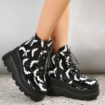 European Platform Ankle Boots