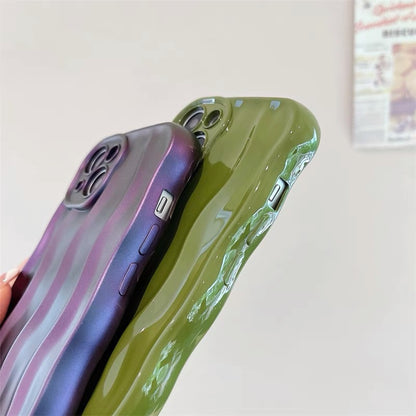 Solid-color Water Ripple Mobile Phone Case