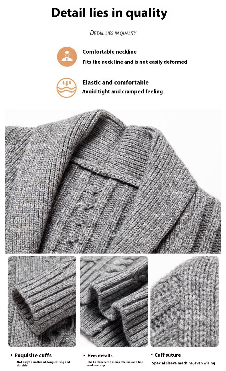 Jacquard Knitted Cardigan