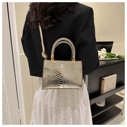 Snake Pattern Shoulder Bag