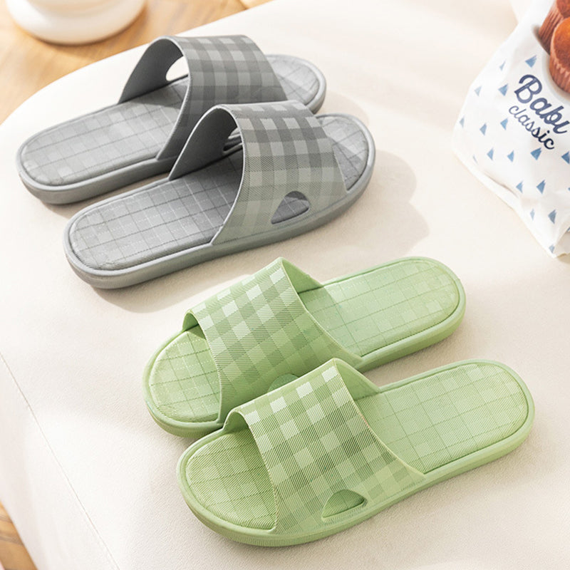 Cute Plaid Print Slippers