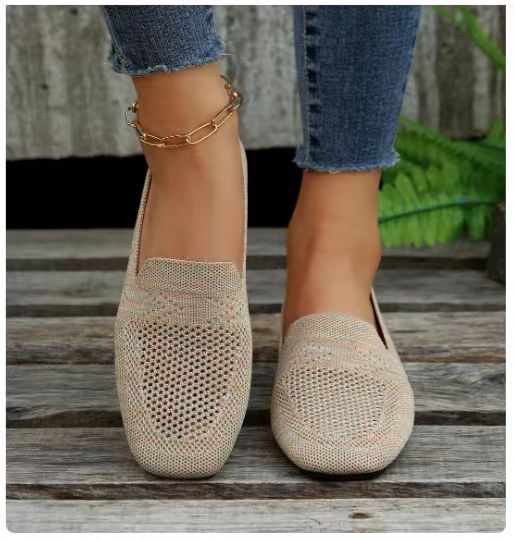 Square Toe Flat Bottom Shoes