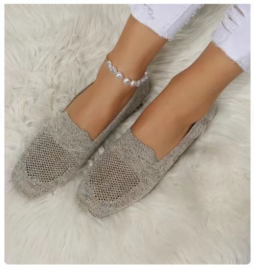 Square Toe Flat Bottom Shoes