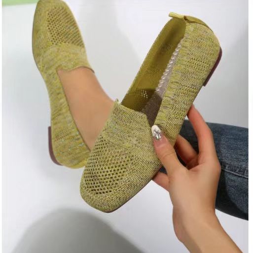 Square Toe Flat Bottom Shoes