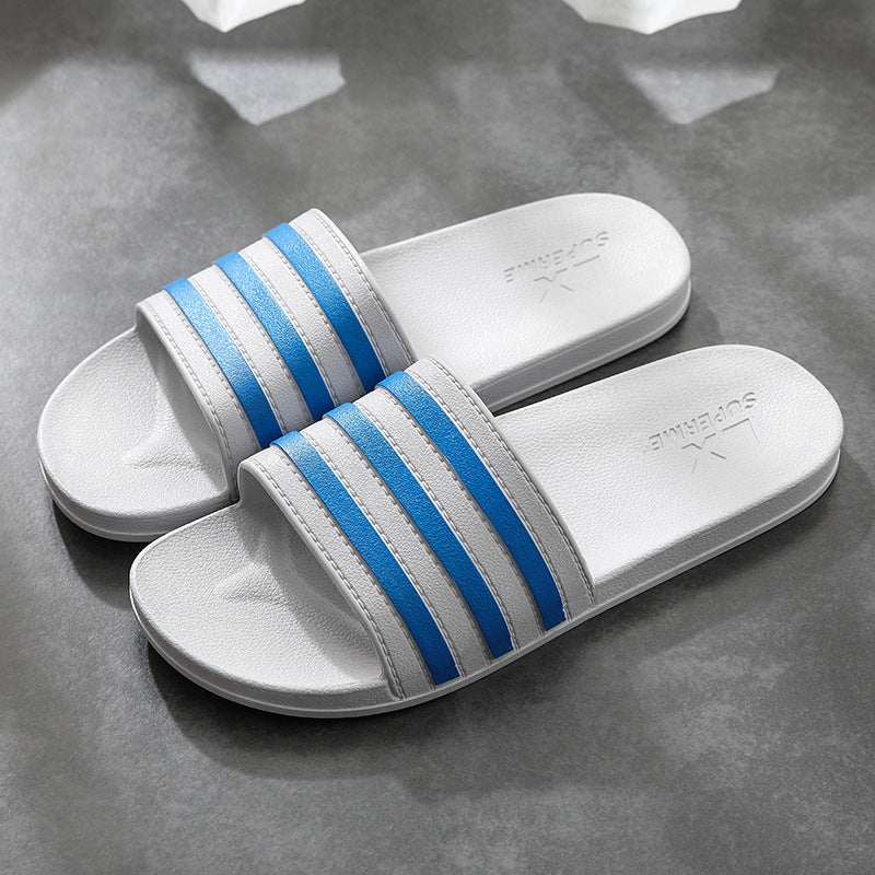 White Stripes Slippers