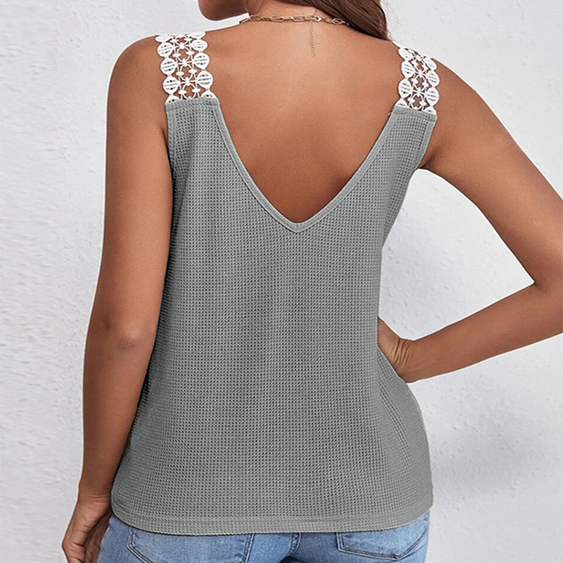 Waffle V-Neck Vest