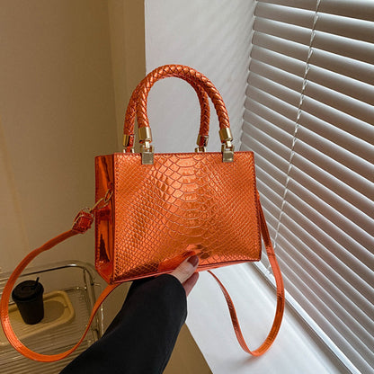 Snake Pattern Shoulder Bag