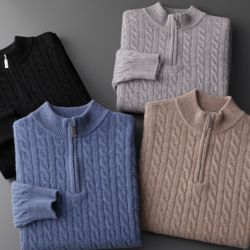 Woolen Half-high Collar Thickened Sweater