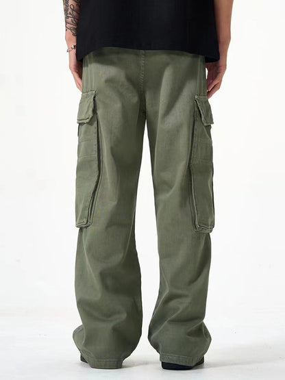 Multi-pocket Design Army Green Cargo Pants