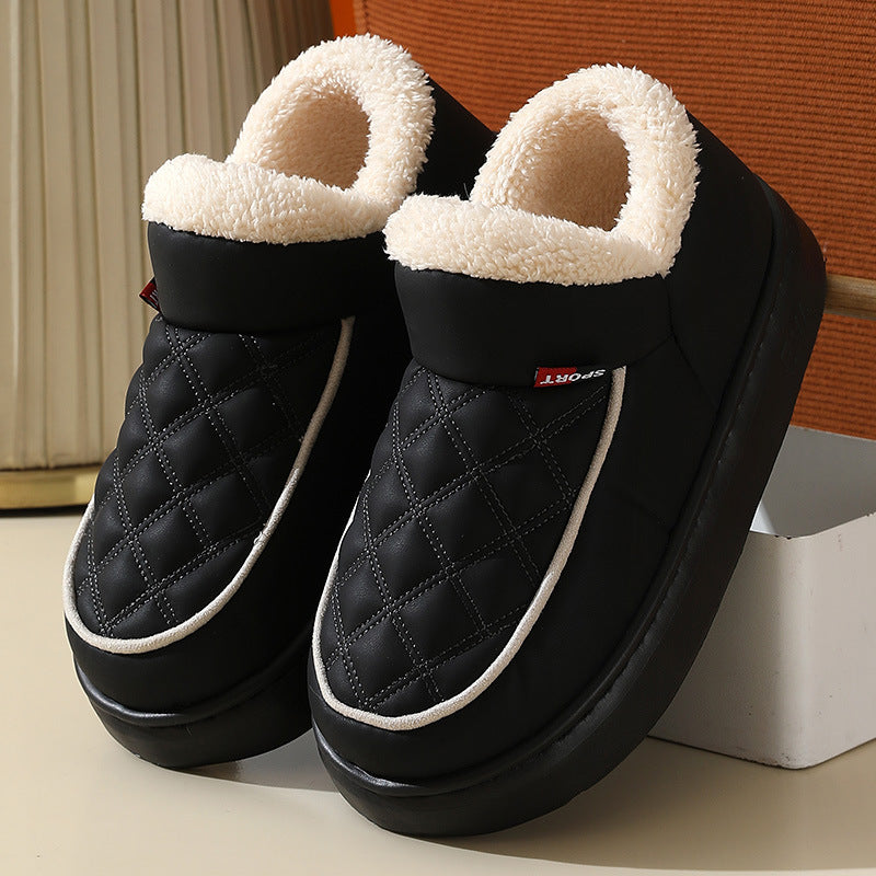 Warm Thick-bottom Waterproof Home Slippers