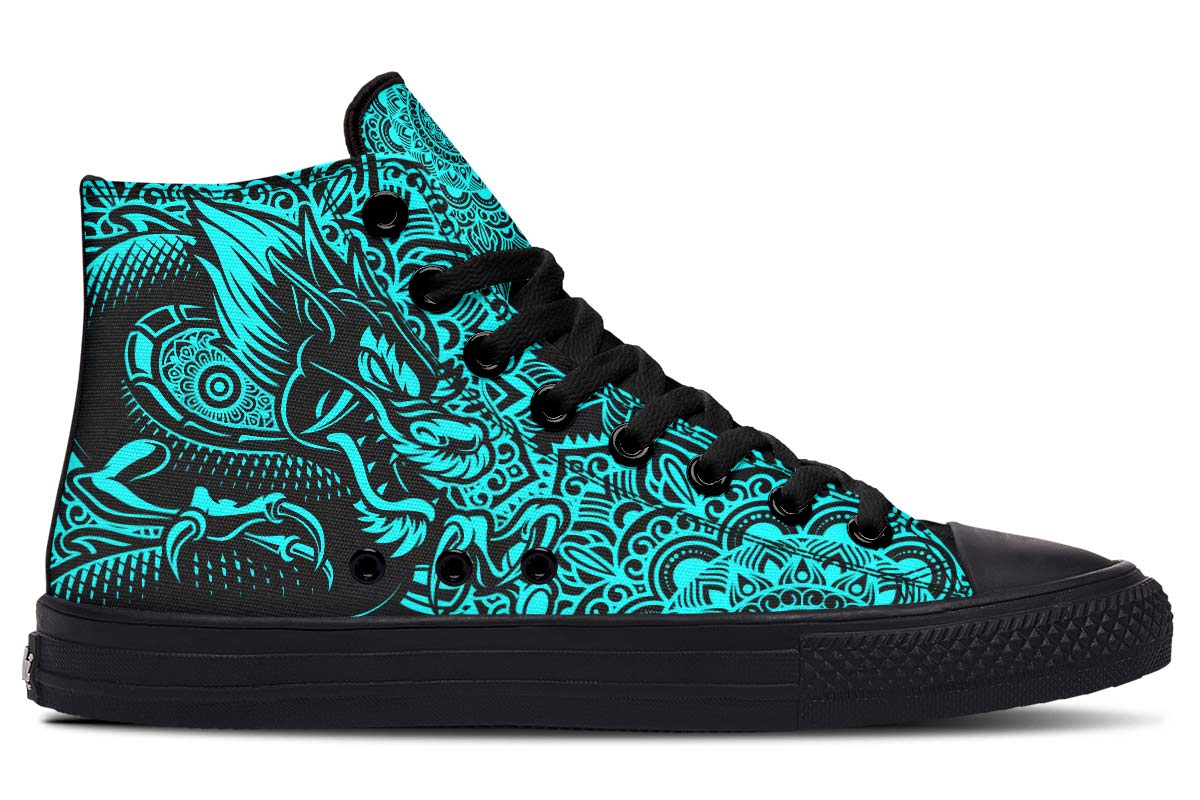 Print High-Top Canvas Shoes