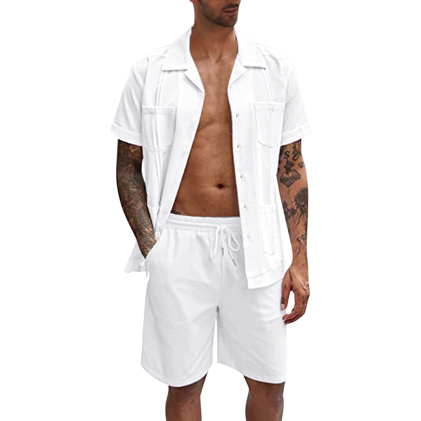 Summer Sports Short Sleeve Shorts Set