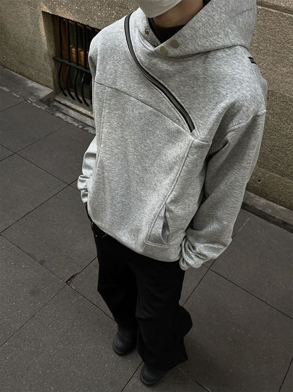 Double Zipper Hooded Sweater