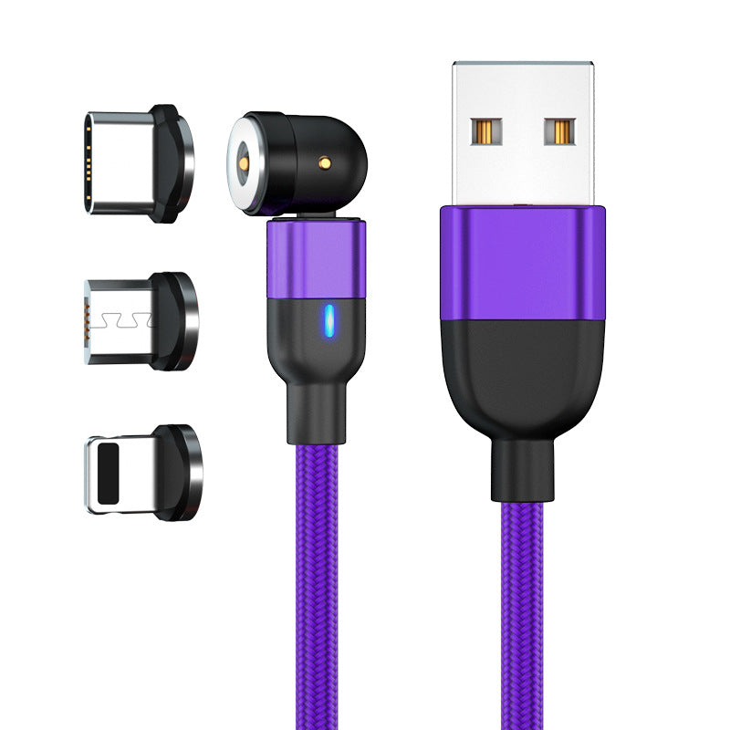 Three-in-one Bent Magnetic Cable