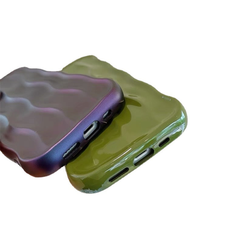ソリッドカラーの水の波紋携帯電話ケース