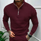 Fleece-lined Solid Color Sweatshirt