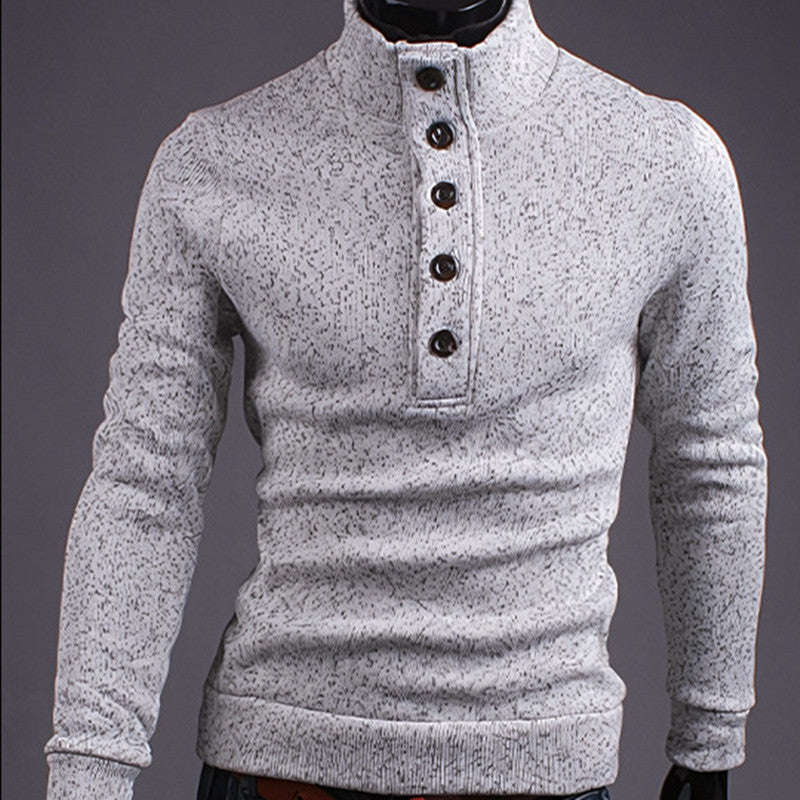 Turtleneck Buttons Sweater