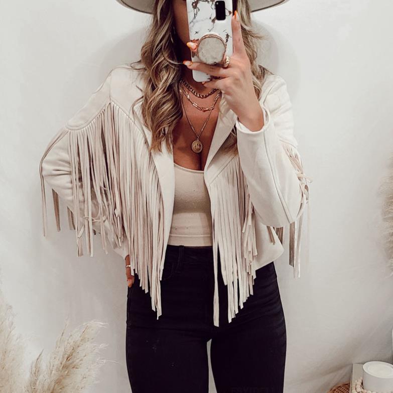 Moto Biker Tassel Coat