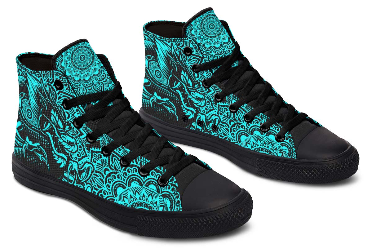 Print High-Top Canvas Shoes