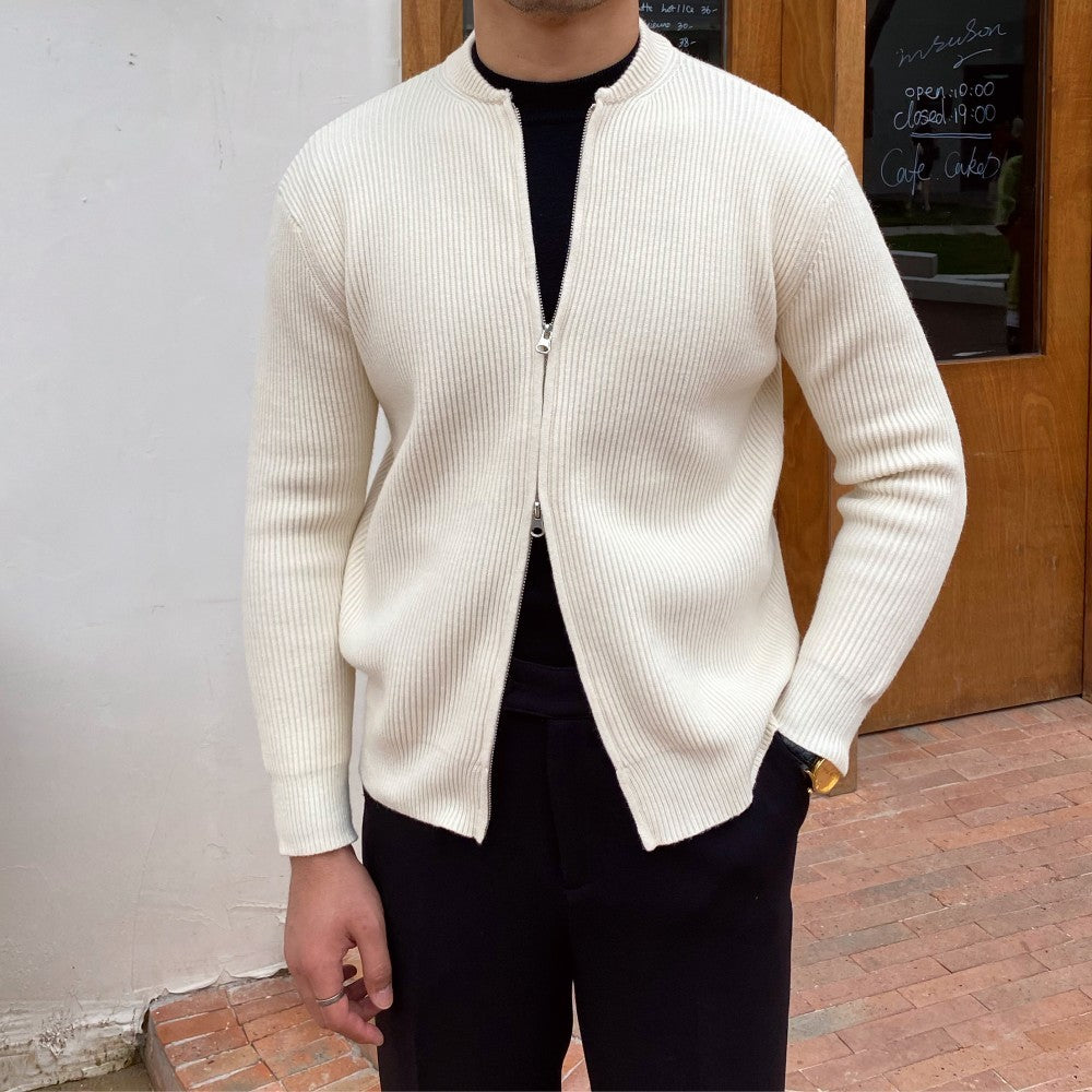 Round Neck Wool Jacket Sweater