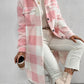 Button Lapel Plush Coat