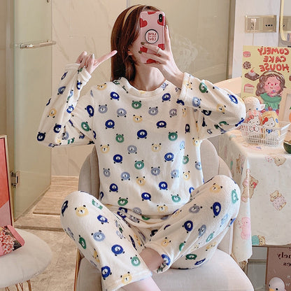 Cartoon Print Pajamas Sets