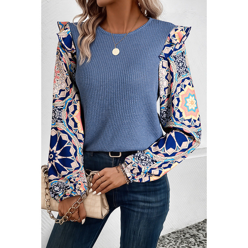 Floral Chiffon Sweater