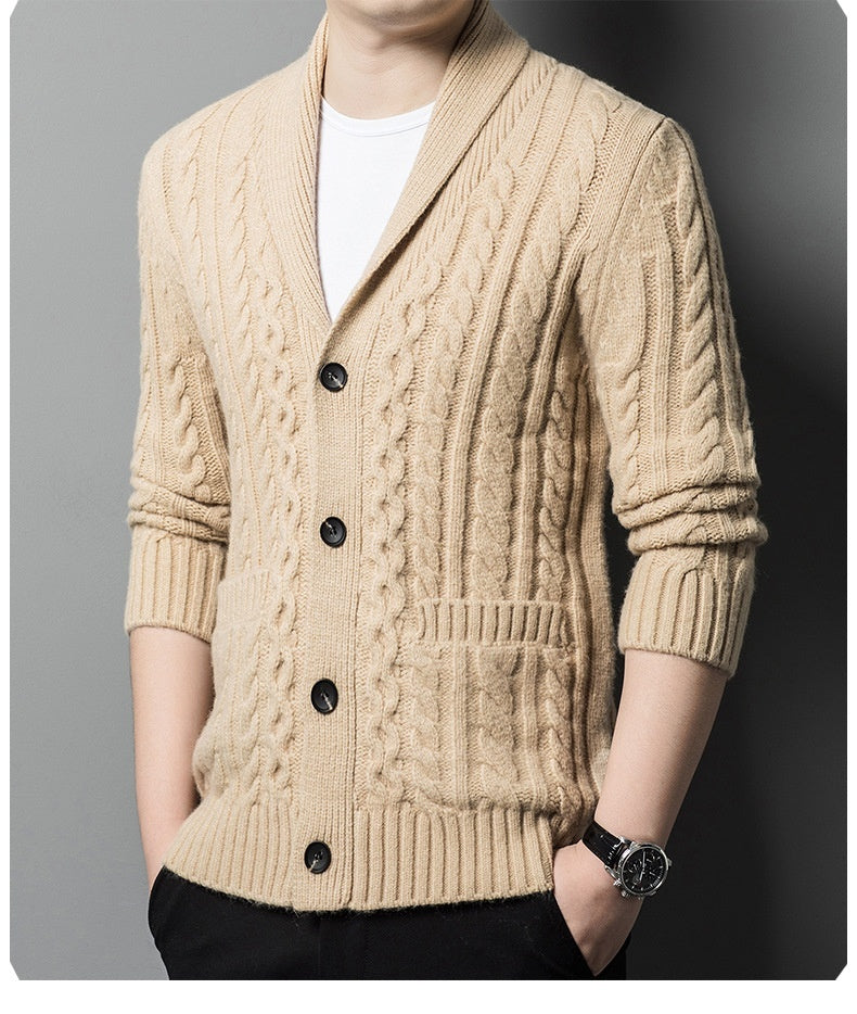 Jacquard Knitted Cardigan