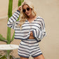 Loose Striped Two-piece Set