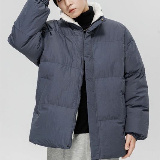 Fleece-lined Loose Cotton Coat