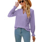 V-neck Loose Long Sleeve Tops