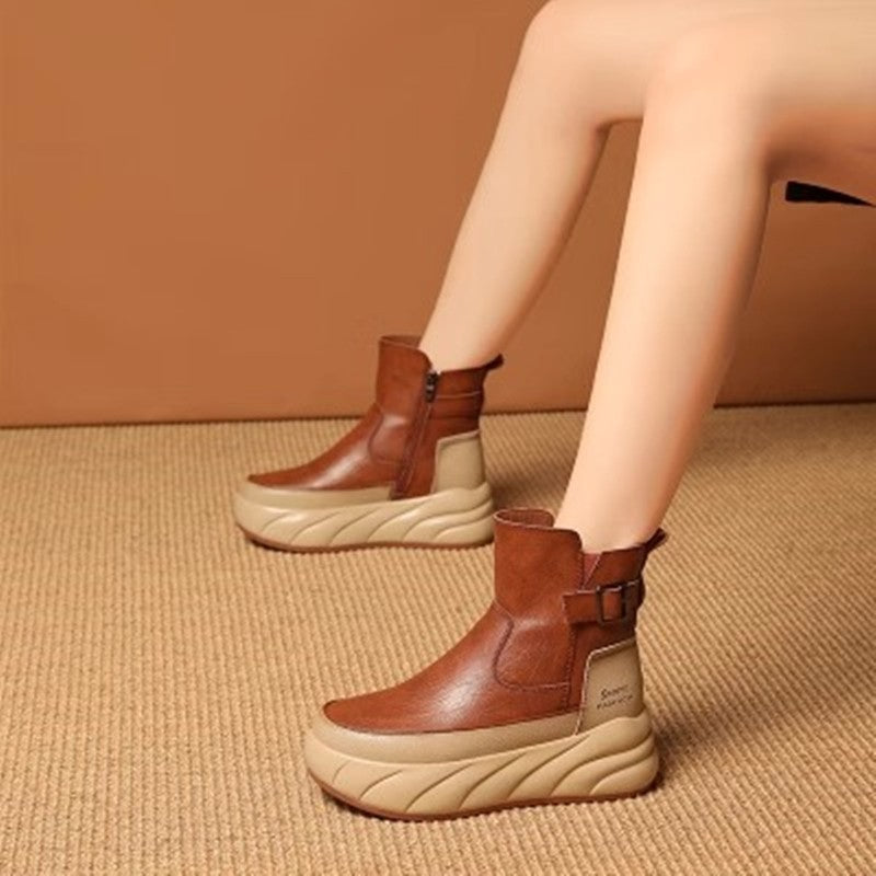 Muffin Platform Motorcycle Boots