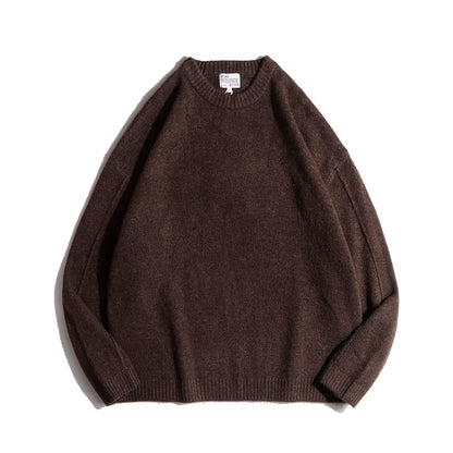 Japanese-style Retro Solid Color Knitwear Sweater