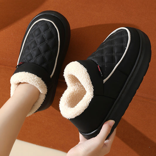 Warm Thick-bottom Waterproof Home Slippers