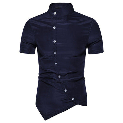 Multi-button  Collar Sleeve Shirt