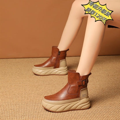 Muffin Platform Motorcycle Boots