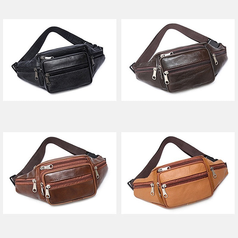 Top Layer Cowhide Waist Bag