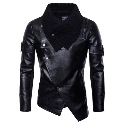 Personality Washed Leather Coat