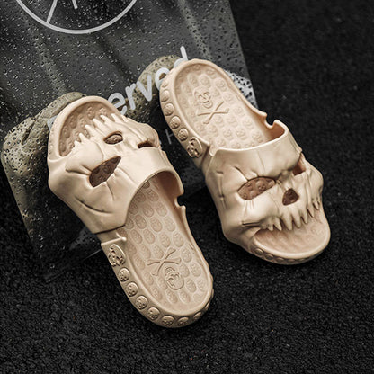 Skull Design Halloween Slippers