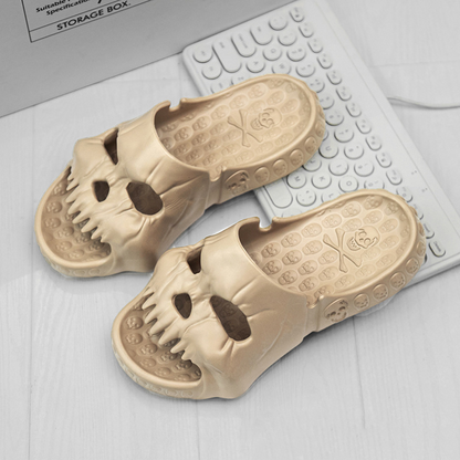 Skull Design Halloween Slippers